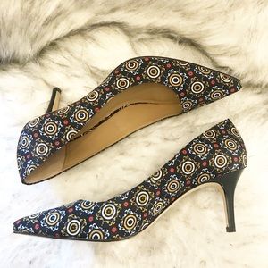 Ann Taylor Print Kitten Heel